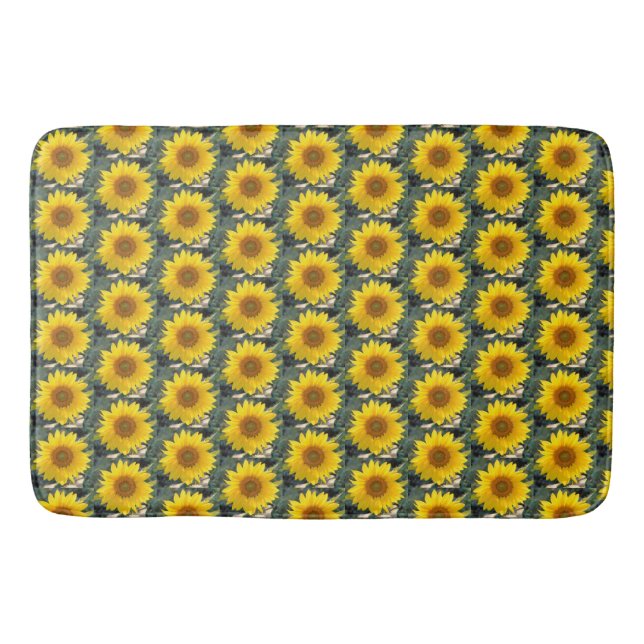 Sunshine Flowers Bath Mat (Front)