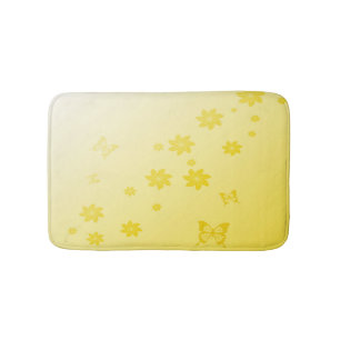 Sunshine Flowers n Butterflies Bath Mat