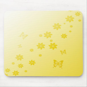 Sunshine Flowers n Butterflies Mouse Mat