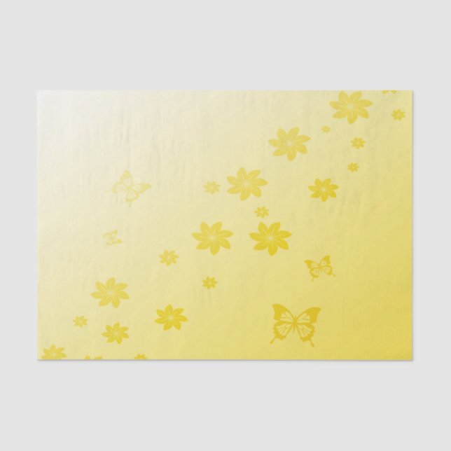 Sunshine Flowers n Butterflies Tissue Paper (Front)