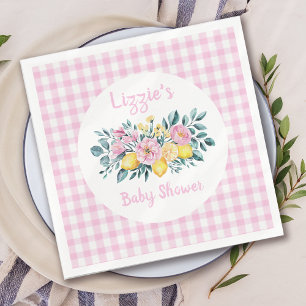 Sunshine Fun and Lemonade Floral Baby Shower Napkin