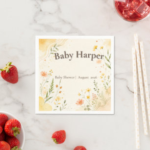 Sunshine Garden Baby Shower Napkins