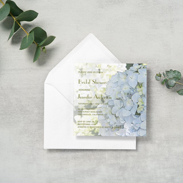 ©Sunshine Garden Hydrangeas Bridal Shower Invitation (Creator Uploaded)