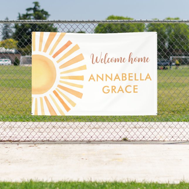 Sunshine gender neutral welcome home baby  banner (Insitu)