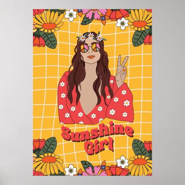 Sunshine Girl groovy retro  Poster (Front)