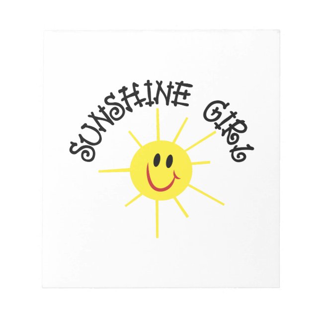 Sunshine Girl Notepad (Front)