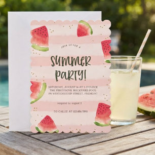 Sunshine & Good Vibes Summer Party Invitation