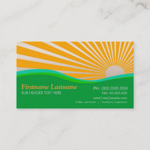 Sunshine Green Hills Curves Business Card