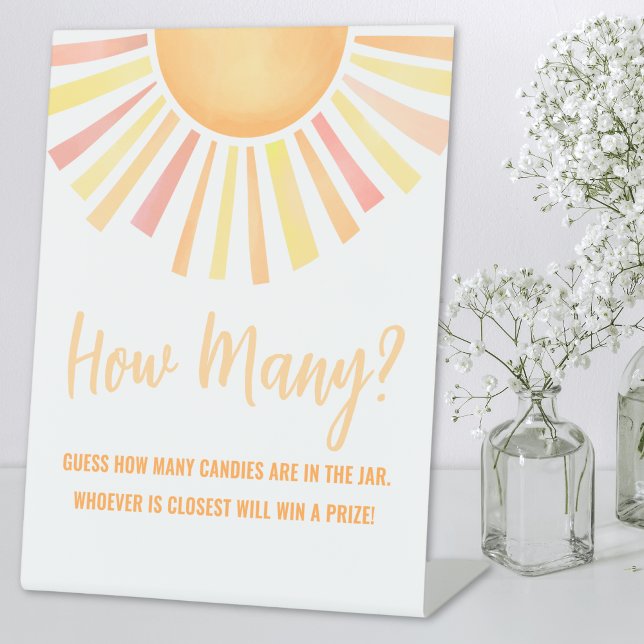 Sunshine Guess How Many Sun Baby Shower Game Pedestal Sign (Sunshine Guess How Many Sun Baby Shower Game Pedestal Sign)