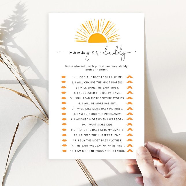 Sunshine Guess Who Said It Mummy or Daddy game (Creator Uploaded)