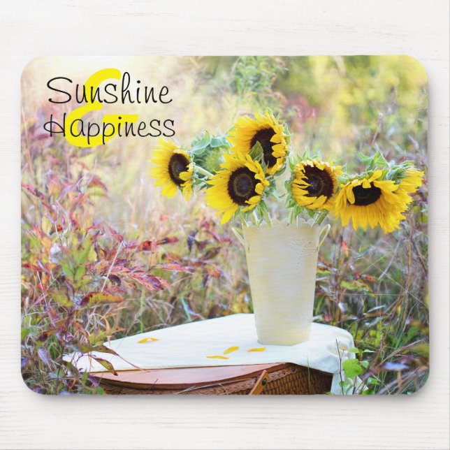 Sunshine & Happiness Sunflowers Mouse Mat (Front)