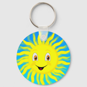 Sunshine Happy Face Key Ring