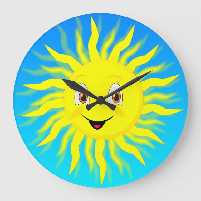 Sunshine Happy Face Large Clock (Front)