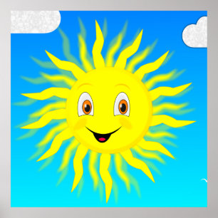 Sunshine Happy Face Poster