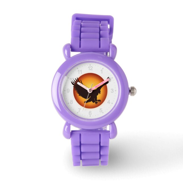 Sunshine hawk silhouette - Choose background colou Watch (Front)