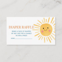 Sunshine Here Comes the Son Diaper Raffle
