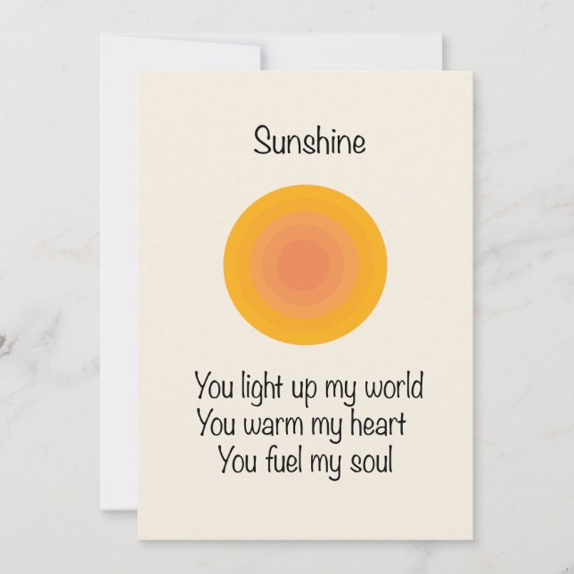 Sunshine Holiday Card (Front)