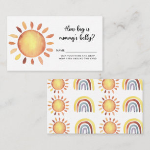Sunshine how big is mummy's belly enclosure card
