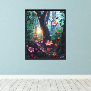 Sunshine in a Whimsical Fairy Forest Canvas Print