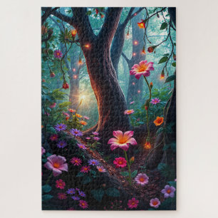 Sunshine in a Whimsical Fairy Forest  Jigsaw Puzzle