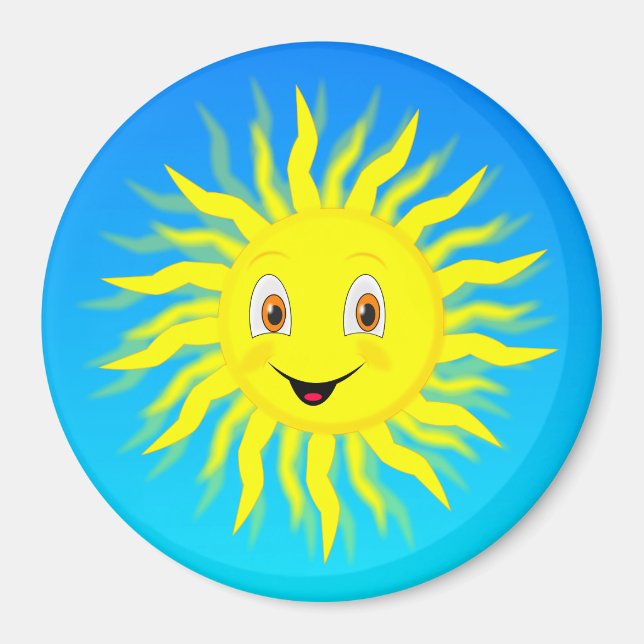 Sunshine In Blue Sky Magnet (Front)