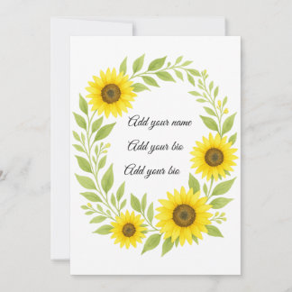 Sunshine in every petal celebrate with golden joy holiday card
