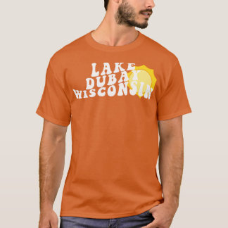 Sunshine in Lake Dubay Wisconsin Retro Wavy 1970s T-Shirt