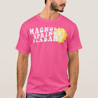 Sunshine in Magnolia Springs Alabama Retro Wavy 19 T-Shirt