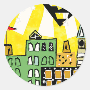 SUNSHINE IN THE CITY CLASSIC ROUND STICKER