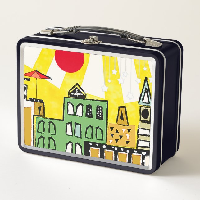 SUNSHINE IN THE CITY METAL LUNCH BOX (Front)
