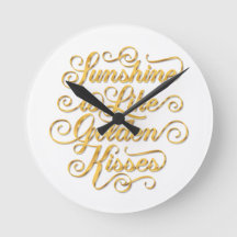 Sunshine is Like Golden Kisses Wall Clock