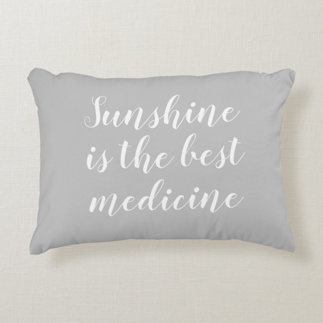 Sunshine is the best medicine Beach Accent Pillow (Front)