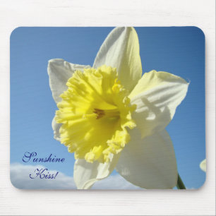Sunshine Kiss! mousepad Spring Yellow Daffodil