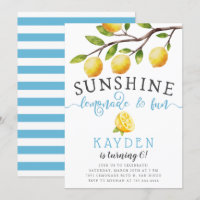 Sunshine Lemonade and Fun Boy's Birthday Party