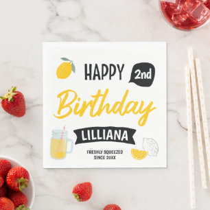 Sunshine Lemonade Stand Birthday Party Napkin