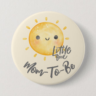 Sunshine Little One Baby Shower Mum-To-Be 7.5 Cm Round Badge