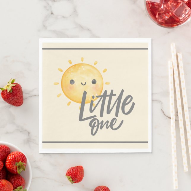 Sunshine Little One Baby Shower Paper Napkin (Insitu)
