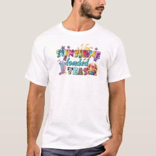 Sunshine & Loaded Teas Colorful Summer Vibes Tee