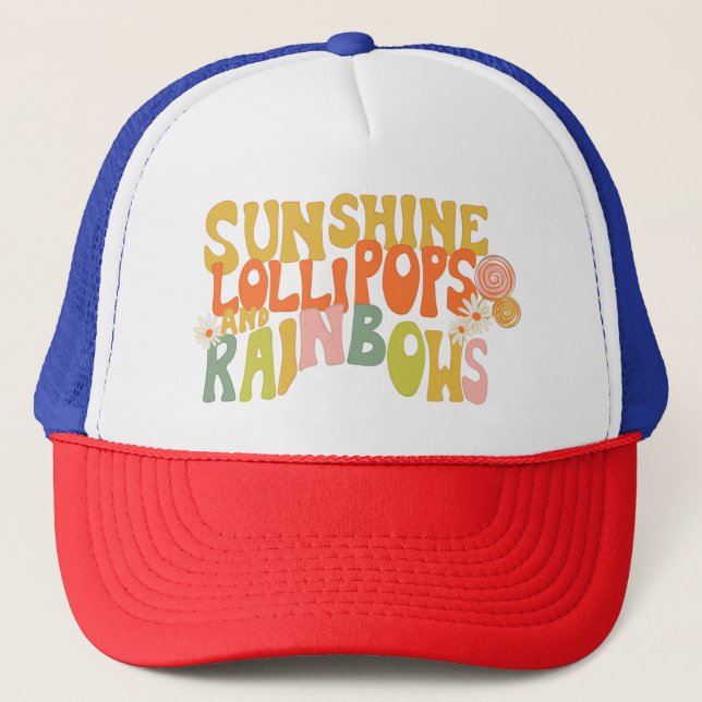 Sunshine Lollipops and Rainbows Cap (Front)