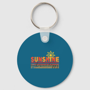 Sunshine Makes Me Happy Insrational Sitive Motivat Key Ring