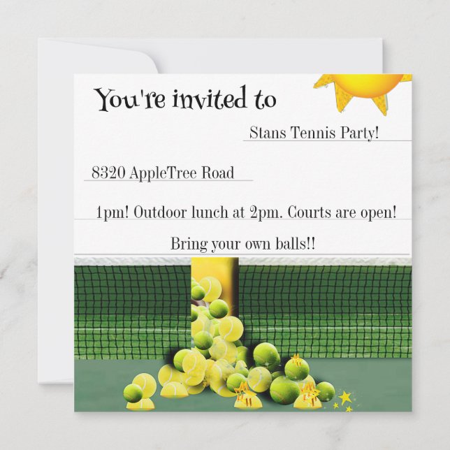 SUNSHINE MATCH Invitation (Back)