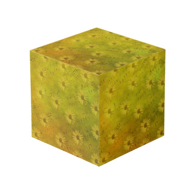 Sunshine Mixed Media Cube (Front Angled)