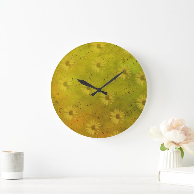 Sunshine Mixed Media Large Clock (Home)