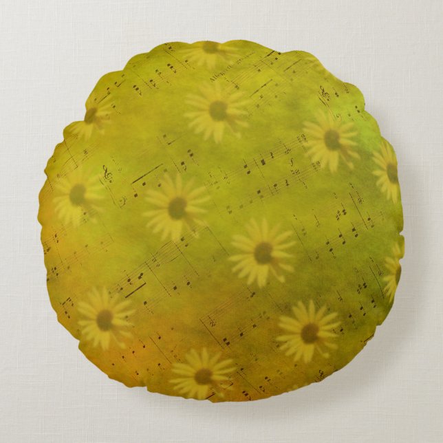 Sunshine Mixed Media Throw Pillow (Front)