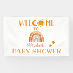 Sunshine, Moon, Rainbow and Stars Welcome  Banner