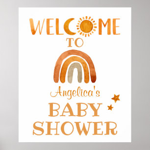 Sunshine, Moon, Rainbow and Stars Welcome Sign 