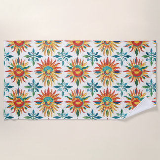Sunshine Motif Beach Towel