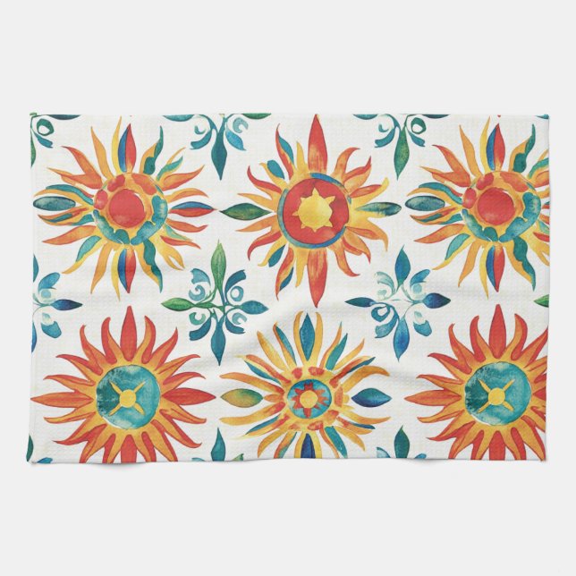 Sunshine Motif Tea Towel (Horizontal)