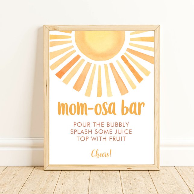 Sunshine mum-osa bar gender neutral baby shower poster (Creator Uploaded)