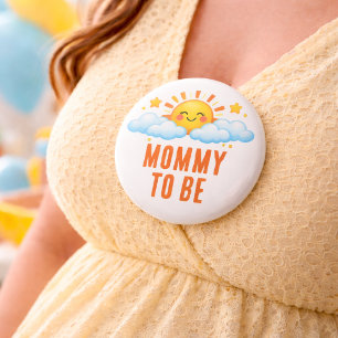 Sunshine Mummy To Be Baby Shower Round Button